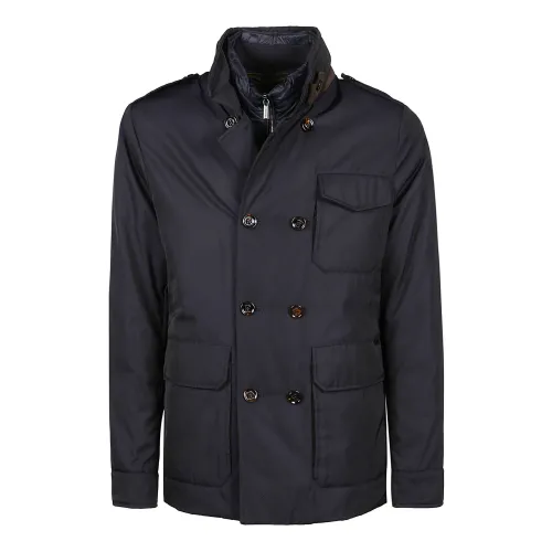 Moorer , Boeri-Wco Double Breasted Padded Jacket ,Black male, Sizes: