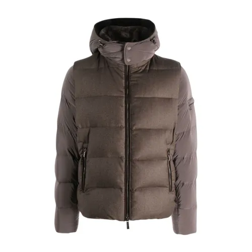 Moorer , `Casciano` Padded Jacket ,Brown male, Sizes: