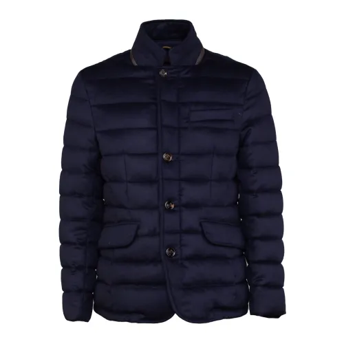 Moorer , Quilted Zayn Jacket ,Blue male, Sizes:
