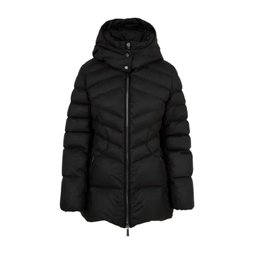 Moorer , Water-Repellent Black Coats ,Black female, Sizes: