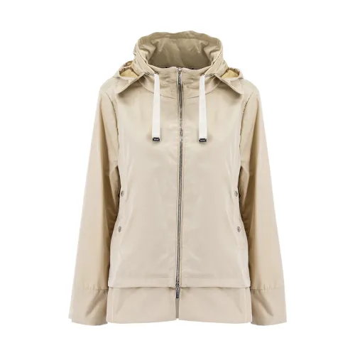 Moorer , Women Clothing Jackets Coats Light Honey Ss23 ,Beige female, Sizes: