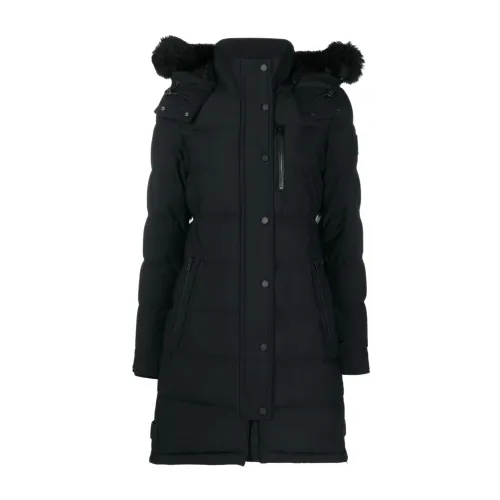 Moose Knuckles , Hooded Parka Coat ,Black female, Sizes: