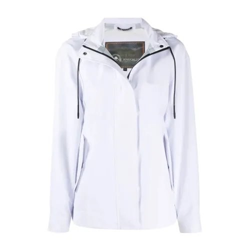 Moose Knuckles , Stylish White Logo Jacket ,White female, Sizes: