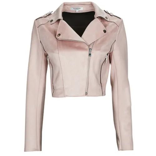 Morgan  GALAX  women's Leather jacket in Pink