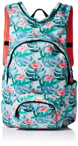 Morikukko Unisex-Adult Hooded Backpack Basic Flamingo