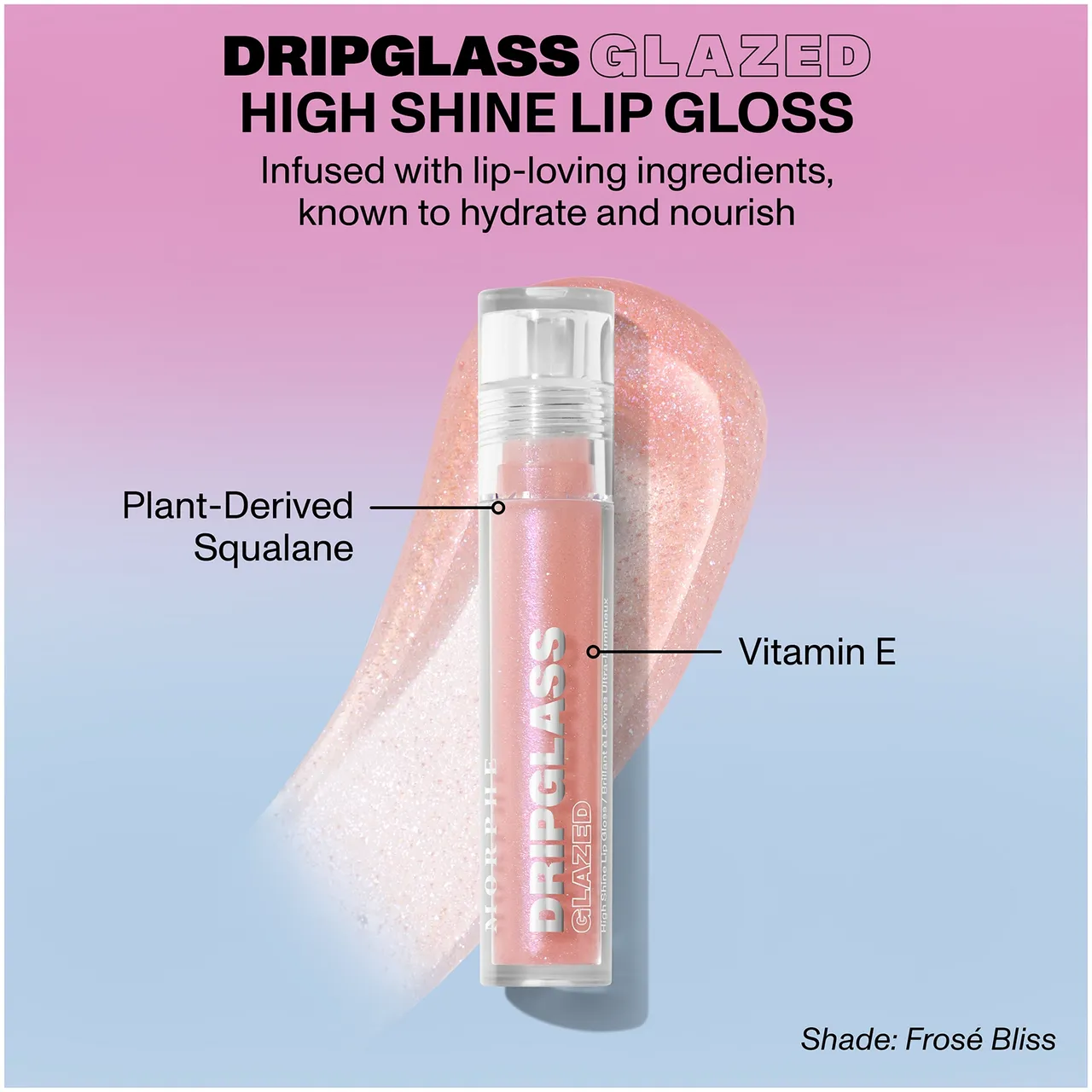 Morphe Aurascape Dripglass Glazed Highshine Pearlized Lip Gloss 3.8ml (Various Shades) - Stargaze