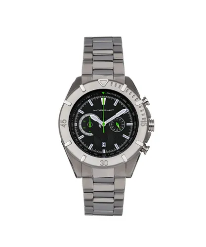 Morphic Mens M94 Series Chronograph Bracelet Watch w/Date - Black Stainless Steel - One Size