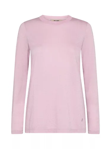 MOS MOSH Asio Soft Lurex Long Sleeve T-Shirt - Lilac Sachet - Female