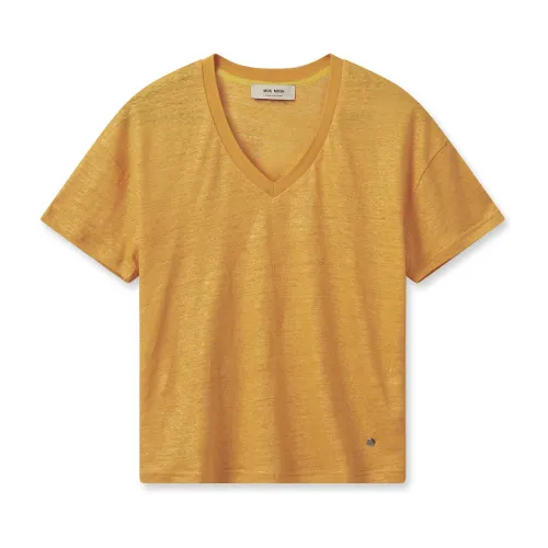 MOS Mosh , Casa V-Ss Foil Tee Blazing Orange ,Orange female, Sizes: