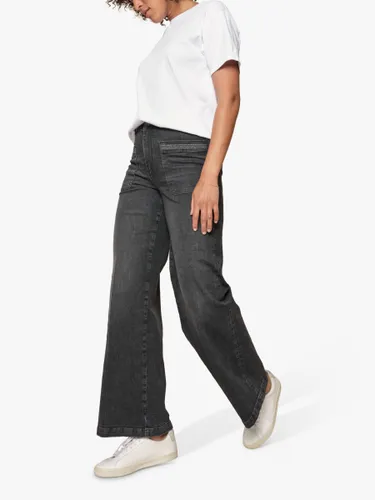 MOS MOSH Colette Regent High Waisted Flared Jeans, Dark Grey - Dark Grey - Female