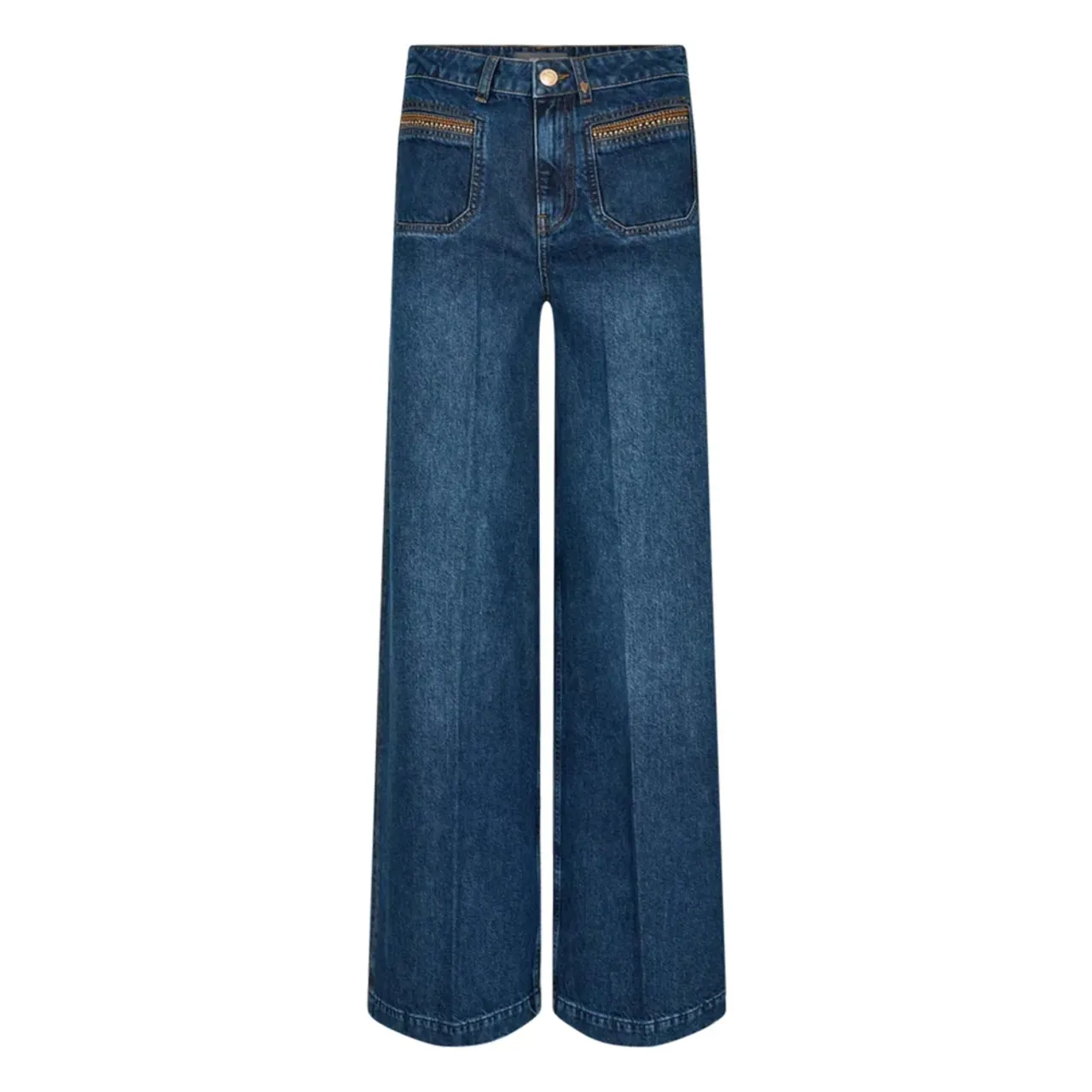 MOS Mosh , Flared Blue Jeans ,Blue female, Sizes: