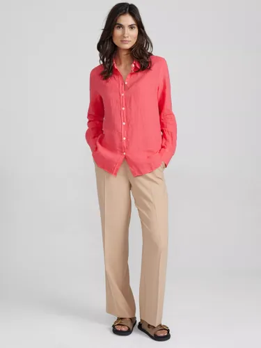MOS MOSH Karli Linen Shirt, Teaberry - Teaberry - Female