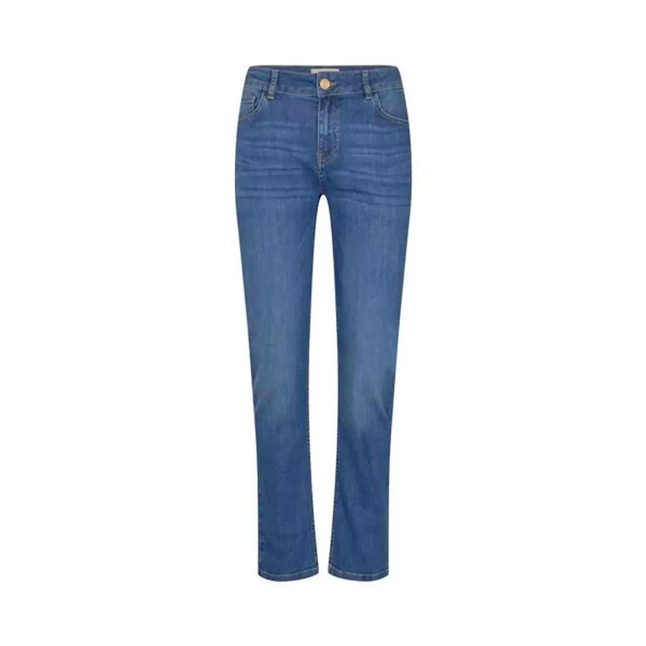 MOS MOSH Regina Cover Straight Leg Jeans - Mid Blue - Female