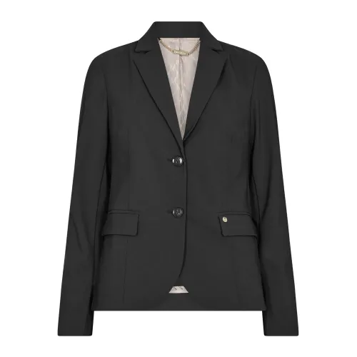 MOS Mosh , Smart Black Blazer with Two Buttons ,Black female, Sizes: