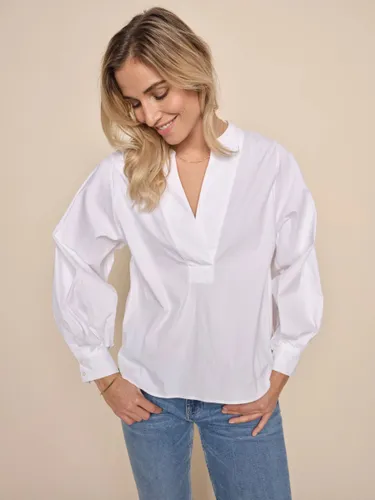 MOS MOSH Yen Relaxed Fit Blouse - White - Female
