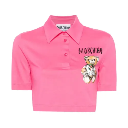 Moschino , 1208 T-Shirt - Stylish and Trendy ,Pink female, Sizes: