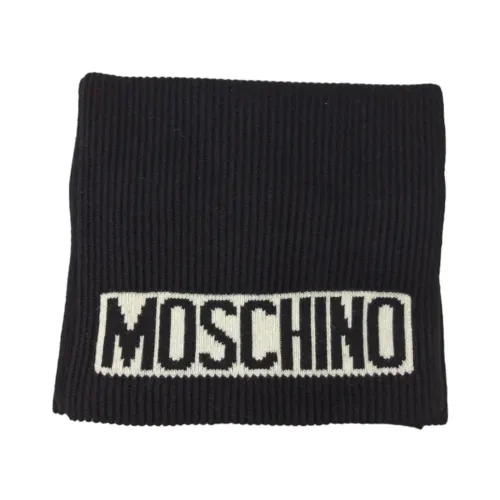 Moschino , 30X180 Scarf ,Black male, Sizes: ONE