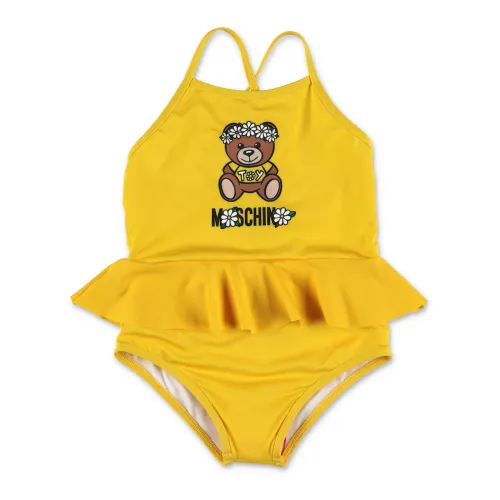Moschino , Adorable Teddy Bear Swimsuit for Girls ,Yellow female, Sizes: