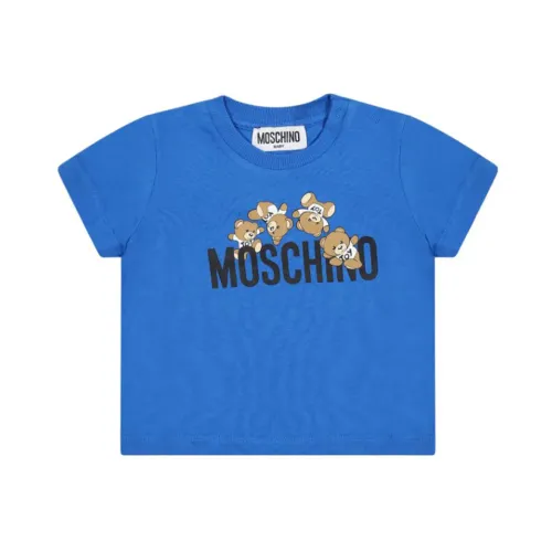 Moschino , Baby Short Sleeve T-Shirt ,Blue male, Sizes: