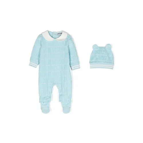 Moschino , Baby Sky Blue Jumpsuit and Hat ,Blue unisex, Sizes: