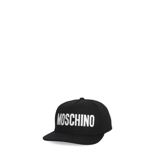 Moschino , Black Baseball Cap with Contrasting Logo ,Black male, Sizes: ONE