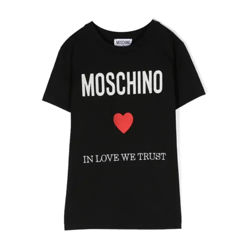 Moschino , Black Short Sleeve T-Shirt ,Black unisex, Sizes: