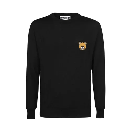 Moschino , Black Sweaters for Men ,Black male, Sizes: