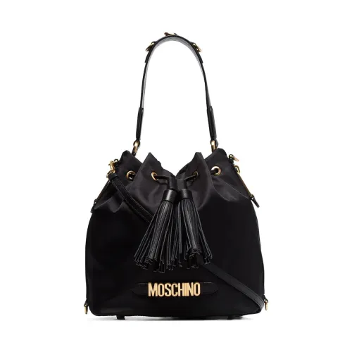 Moschino , Black Women's Backpack Style Shoulder Bag ,Black female, Sizes: ONE SIZE