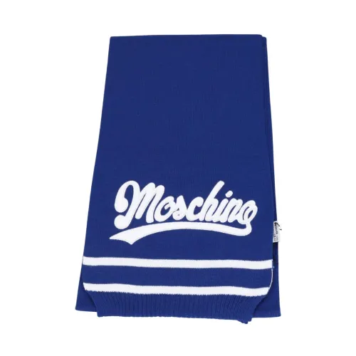 Moschino , Blue Wool and Acrylic Scarf ,Blue male, Sizes: ONE