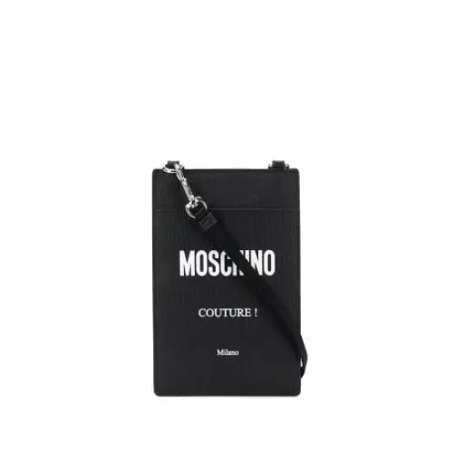 Moschino , Card Holder Wallet ,Black male, Sizes: ONE SIZE