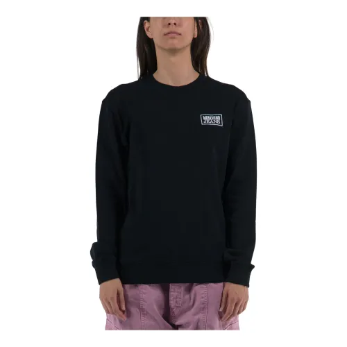 Moschino , Cotton Crewneck Sweatshirt ,Black female, Sizes: