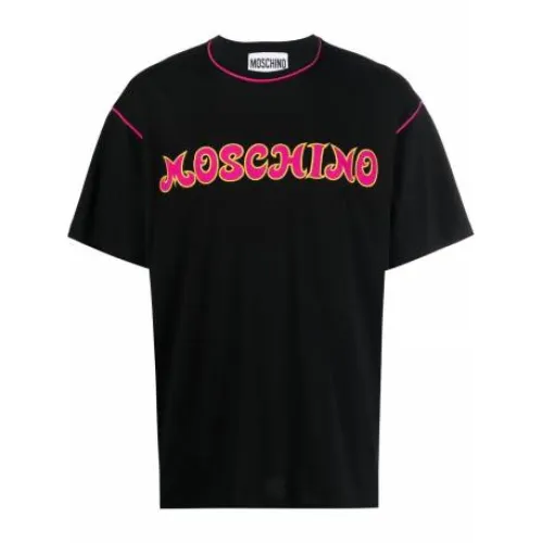 Moschino , Cotton Logo T-Shirt ,Black male, Sizes: