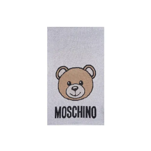 Moschino , Cozy Teddy Bear Scarf and Cap Set ,Gray female, Sizes: ONE