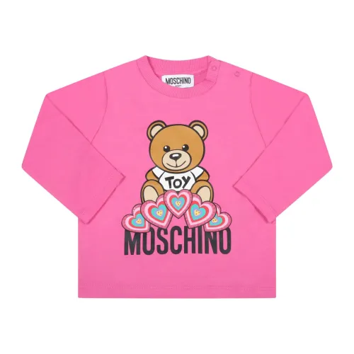 Moschino , Cute Hearts Bear T-Shirt ,Pink female, Sizes: