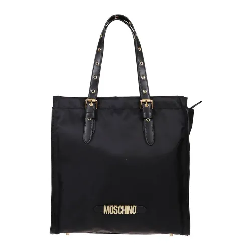 Moschino , Elegant Black Nylon Shoulder Bag ,Black female, Sizes: ONE SIZE