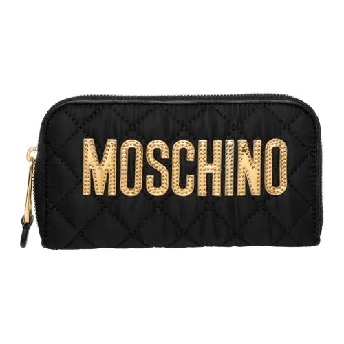 Moschino , Elegant Card Holder Wallet ,Black female, Sizes: ONE SIZE