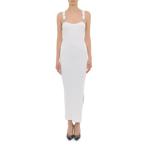Moschino , Elevate Your Wardrobe with this Stunning Long Dress ,White female, Sizes: