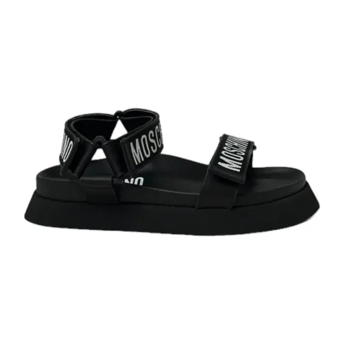 Moschino , Fashionable Low Sandals for Men ,Black male, Sizes: