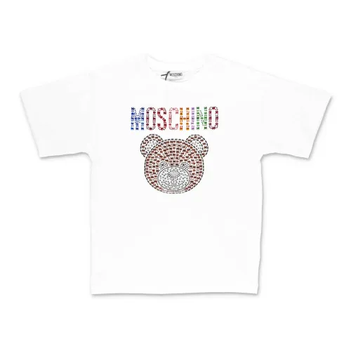 Moschino , Fashionista White Cotton T-Shirt ,White female, Sizes:
