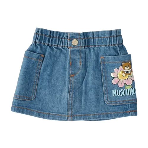 Moschino , Girls` Fashion Skirt Mdj019Lxe16 ,Blue female, Sizes: