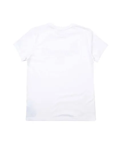 Moschino Girls Girl's Three Bear Logo T-Shirt in White Cotton