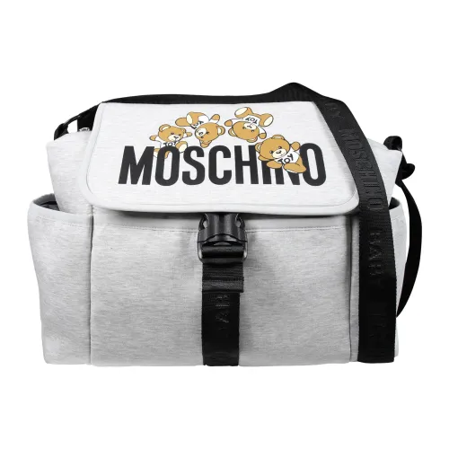 Moschino , Gray Changing Bag with Teddy Bear Logo ,Gray unisex, Sizes: ONE SIZE