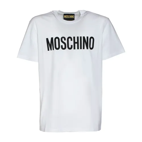 Moschino , Iconic Logo T-Shirt in White ,White male, Sizes: