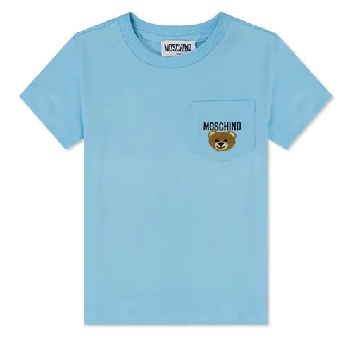 MOSCHINO Junior'S Embroidered Toy Bear T-Shirt - Blue