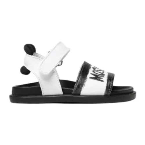 Moschino , Kids Leather Sandals ,White male, Sizes: