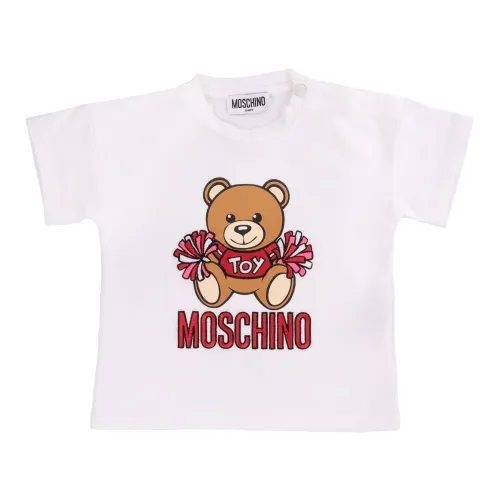 Moschino , Kids T-Shirt - Regular Fit - White ,White female, Sizes: