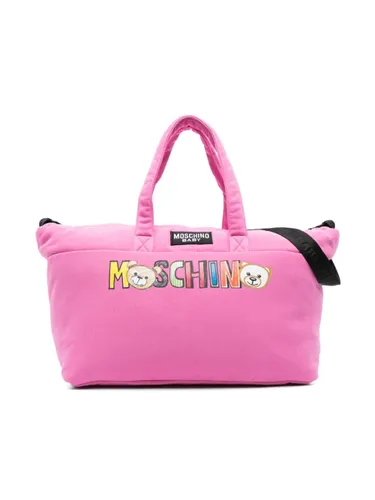 Moschino Kids Teddy-print changing bag - Pink