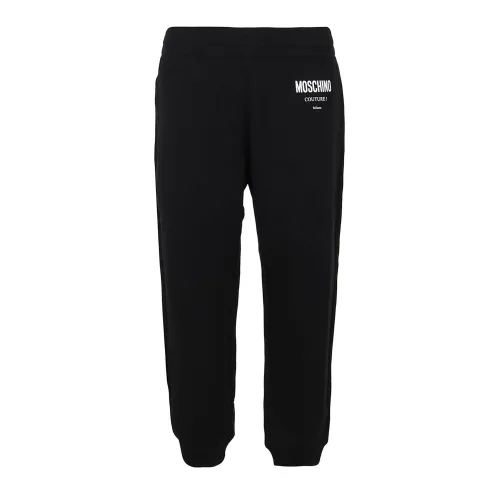 Moschino , Label Sweatpants ,Black male, Sizes: