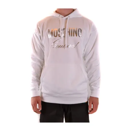 Moschino , Lavender Hooded Sweatshirt ,White male, Sizes: