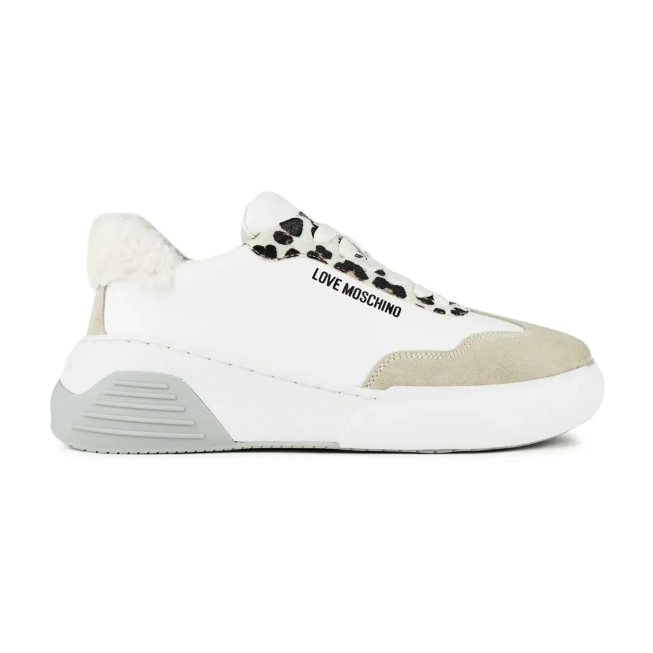 Moschino , Leopard Chunky Sneakers ,White female, Sizes: